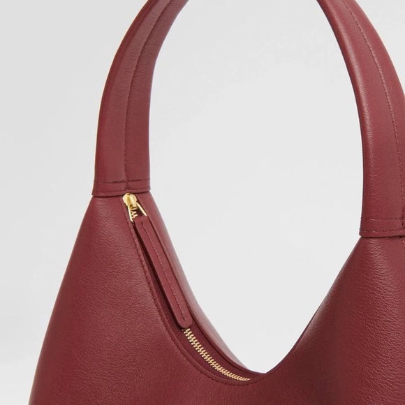 NEW Mansur Gavriel Small Soft Candy Shoulder Bag in Burgundy, Quiet Luxury! - Picture 3 of 15